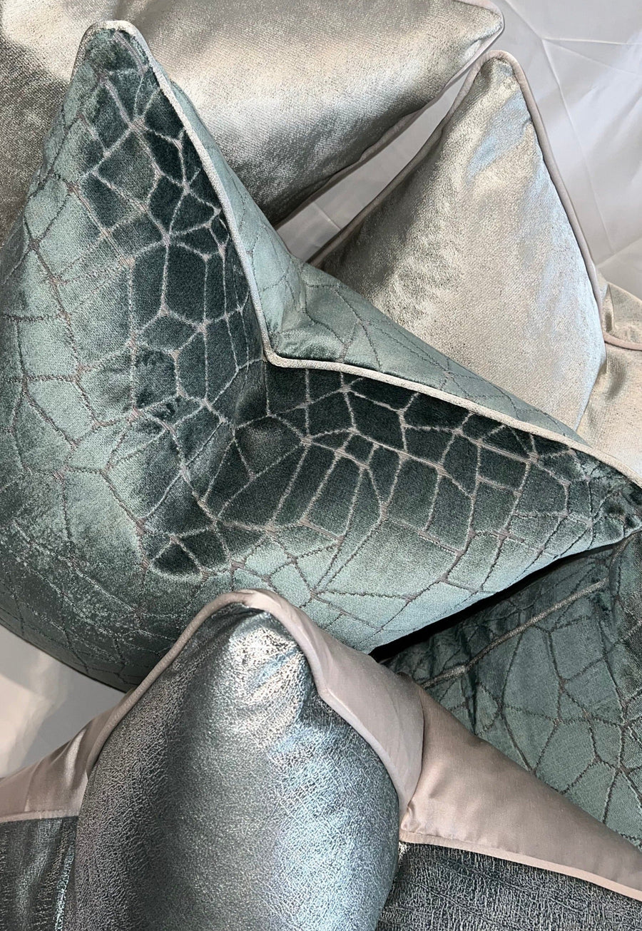 Luxury Set of 6 Cushions | Teal Combination