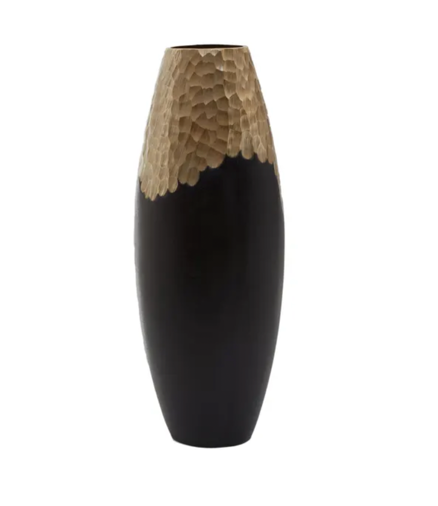 Tia Black Gold Vase