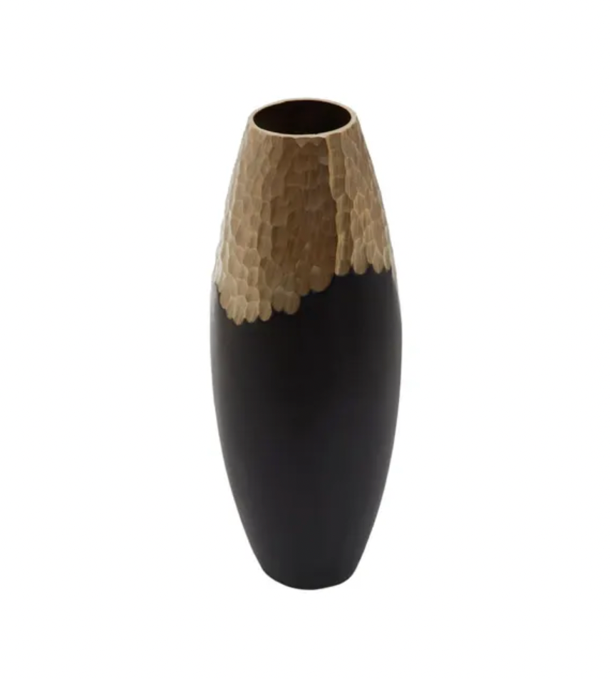 Tia Black Gold Vase